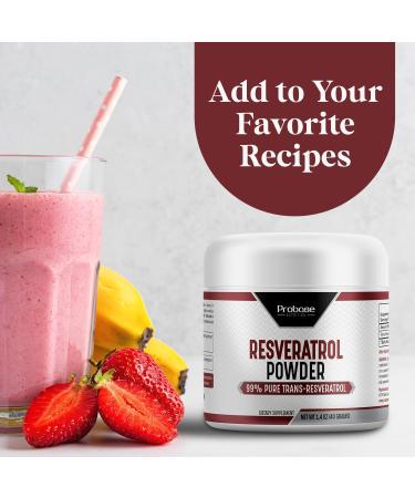 Probase Nutrition Trans Resveratrol Supplement High Purity Resveratrol Powder for Age Support 40-Day Supply 40 Grams - Buy Online on GoSupps.com