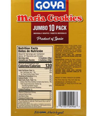 Goya Foods Maria Cookies Jumbo Pack 7 Ounce (Pack of 10) - Delicious Spanish Treat - Buy Online on GoSupps.com