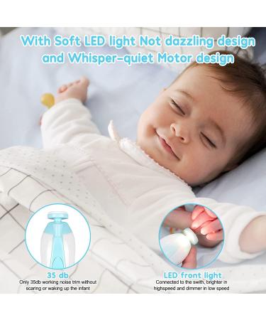 Baby Healthcare and Grooming Kit | Electric Nail Trimmer Set and Nursery Care Essentials | Blue Baby Shower Gift - Buy Online on GoSupps.com