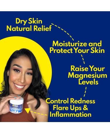 VAL Zechstein Magnesium Chloride Eczema Psoriasis Cream - Anti-Itch Moisturizer with Organic Oils - Best for Dry Skin - 4oz - Buy Online on GoSupps.com