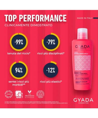  GYADA COSMETICS GYADA COSMETICS Curl Shaping Shampoo for Curly and Wavy Hair Gentle Cleansing Moisturizing Elasticizing Anti-Frizz Action Argan Oil 250 ml - Buy Online on GoSupps.com