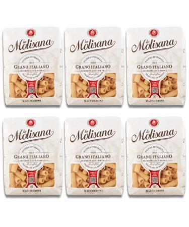 La Molisana Macaroni Pasta N.37 500g | Premium Maccaroni Pasta From Italy (6x500g)