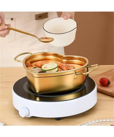 TREGOO Pan Heart-Shaped Stainless Steel Saucepan Kitchen Frying Pan Soup Ramen Seafood Cooking Pots Household Kitchenware Utensils - Buy Online on GoSupps.com