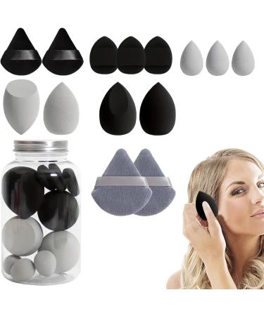 Setting Face Puff Beauty Set Blender Sponges - Portable Concealer Sponge Facial Makeup Tools for Blending Foundation Cream Black - Buy Online on GoSupps.com