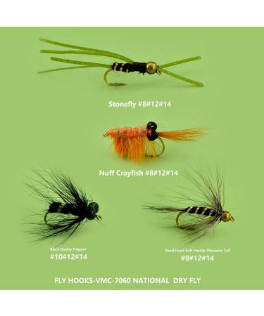 YAZHIDA Fly Fishing Set - Dry Wet & Nymph Flies with Mini Fly Box | Ideal for Crayfish & Stonefly Fishing - International Shipping - Buy Online on GoSupps.com