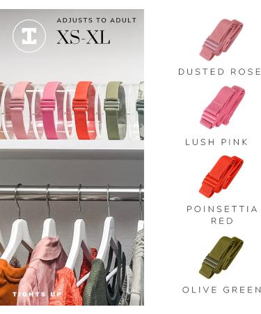 TIGHTS UP Adjustable Stretch Belt - No Show Design for Jeans & Pants | Black Belt Fits USA 00-16 - Buy Online on GoSupps.com