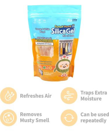 Buy Sunny Home 5g Premium Mix Type-B Desiccant Packets - 20 Packs of Rechargeable Silica Gel Moisture Absorbers for Optimal Dehumidification - Buy Online on GoSupps.com