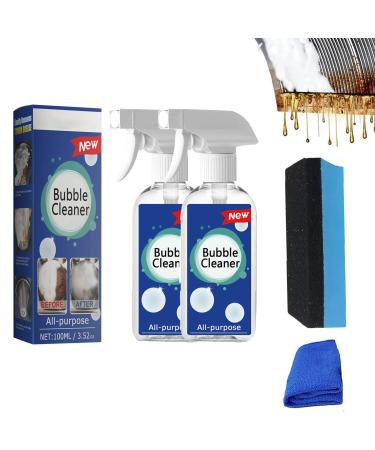 Foaming Heavy Oil Stain Cleaner All-Purpose Bubble Cleaner Powerful Stain Removing Foam Cleaner Stubborn Grease & Grime Remover Bubble Spray (2Pcs)