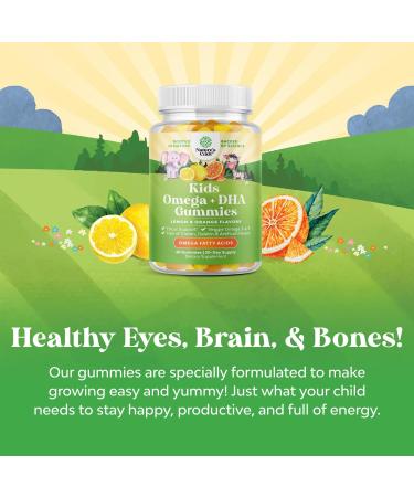 Bundle of Kids DHA Omega 3 Gummies - Fatty Acids Omega 3 6 9 for Brain Immune Strength & Vision and Plant Based Kids Multivitamin Gummies with Vitamins A C D3 E B and Zinc for Immunity Support - Buy Online on GoSupps.com