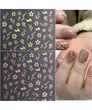 Cherry Blossoms 3D Nail Art Stickers - Self-Adhesive Spring Design for Women, Girls, and Kids - 4 Sheets - Buy Online on GoSupps.com
