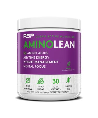 AminoLean Pre Workout Powder, Amino Energy & Weight Management with BCAA Amino Acids & Natural Caffeine, Preworkout Boost for Men & Women, 30 Serv