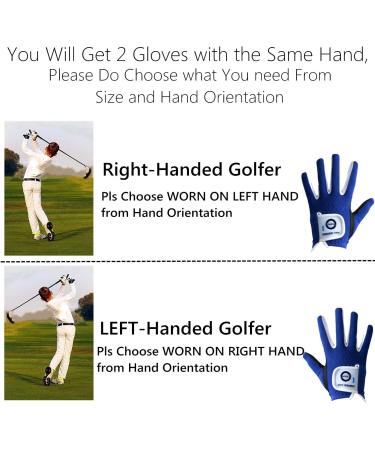 Junior Kids Golf Gloves 2 Pack | Left Hand | Age 4-11 | Small (Age 2-4) | White Blue Red Yellow | Dura Feel | Extra Value | Boys Girls Youth Toddler - Buy Online on GoSupps.com