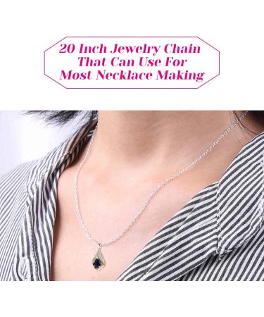 36 Pack Silver Plated Necklace Chains for Jewelry Making - 1.2mm, 20 Inches - Buy Online on GoSupps.com