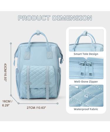 Large Waterproof Baby Diaper Backpack - Multifunctional A5 Blue Bag for Moms & Dads | Ideal for Travel - Buy Online on GoSupps.com