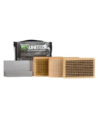 DEMON UNITED Ski/Snowboard Wax Brush Kit - Bonus Includes Metal Scraper and Edge File - Buy Online on GoSupps.com