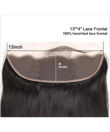 13x4 Lace Fronral Closure Ear To Ear Straight 100% Unprocessed Brazilian Virgin Human Hair Lace Front Closures With Baby Hair Free Part Natural Black Color 10 Inch 10 inch 13x4 frontal closure straight - Buy Online on GoSupps.com