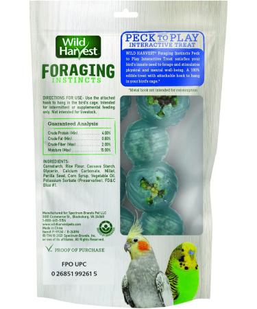 Wild Harvest Foraging Instincts Peck n Play Interactive Treat 2oz for Small Birds - Shop Now! - Buy Online on GoSupps.com