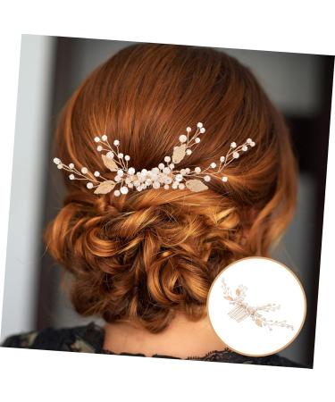 FRCOLOR Miss crystal hair comb Hair piece Metal bride decorate hair romantic wedding headpiece ornament hair accessories alloy gold hair accessories leaf prom accessories grace - Buy Online on GoSupps.com