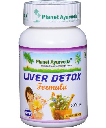Planet Ayurveda Liver Detox Formula - Pack of 2 (60 Capsules Each) - 1000mg Total - Herbal Liver Support - Buy Online on GoSupps.com