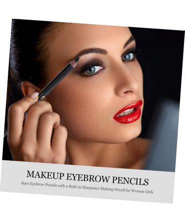 FRCOLOR 8pcs Girls Women with Pencils Tool Makeup A Beauty -in- Built-in Professional Eyebrow Sharpener for 1 count (Pack of 1) Black - Buy Online on GoSupps.com