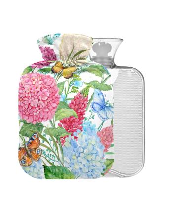 Heat bottle with watercolor flowers butterfly with reference 1 l small warm-up bag for pain relief bed hand and feet without BAP function