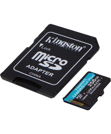 Kingston 256GB microSDXC Canvas Go Plus 170MB/s Read UHS-I  C10  U3  V30  A2/A1 Memory Card + Adapter (SDCG3/256GB) microSD Card 256GB Faster (Up to 170 MB/s) Single - Buy Online on GoSupps.com