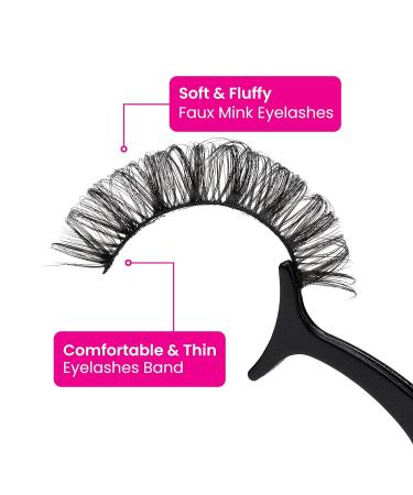 False Eyelashes CUTEBEY Russian Strip Lashes Natural Wispy D Curly Faux Mink Eyelashes 7 Pairs 15MM Eyelashes Pack Creates Natural Look (Russian SL-C) Russian SL-C/15MM - Buy Online on GoSupps.com