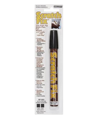 Miller SF1203 Wood Stain Scratch Fix Pen / Wood Repair Marker - Black Brown Wood