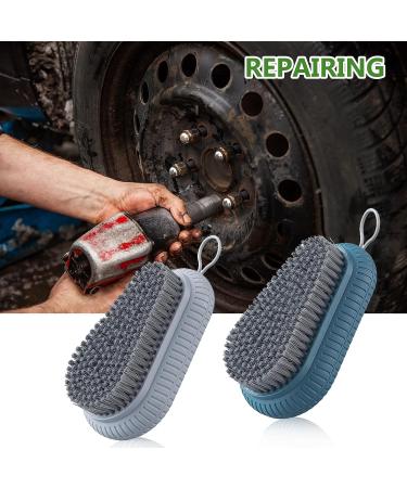 2PCS Heavy Duty Fingernail Brush for Men - Durable Stiff Bristles Hand Scrub Brush for Cleaning Fingernails - Nail Brush with Handle Grip for Gardener and Mechanics - Buy Online on GoSupps.com