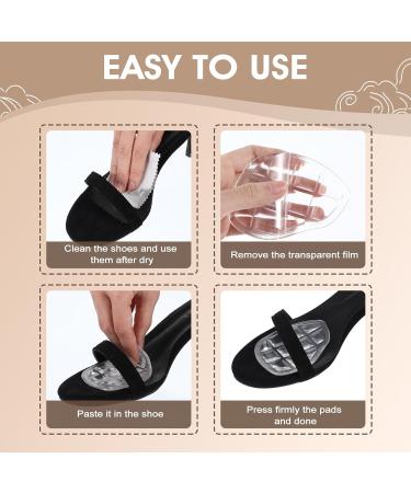 4 Pairs Metatarsal Pads for Women - Anti-Sliding Forefoot Cushions for Open Toe Shoes | Ball of Foot & Heel Inserts for All-Day Comfort & Pain Relief (Clear & Black - Buy Online on GoSupps.com