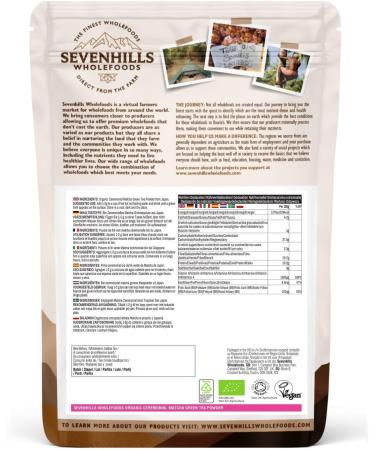 Sevenhills Wholefoods Organic Japanese Ceremonial Matcha Green Tea Powder 200g - Premium Quality Matcha for Tea Lovers - Buy Online on GoSupps.com