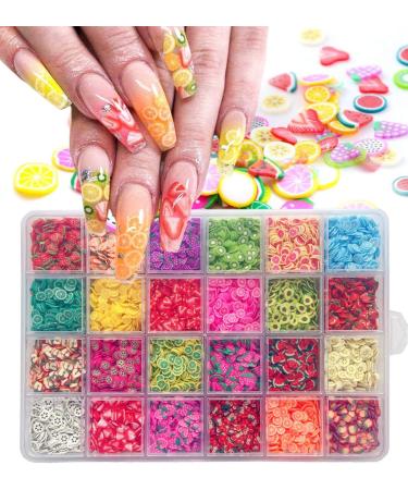 17800Pcs Fruit Nail Art Slices - Colorful Polymer Clay Fruit Slice DIY Supplies (24 Styles) - Buy Online on GoSupps.com