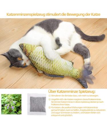 Interactive Cat Toys - Rechargeable Plush Fish with Catnip Washable USB-Cable Yellow - Perfect for Fun & Play! - Buy Online on GoSupps.com