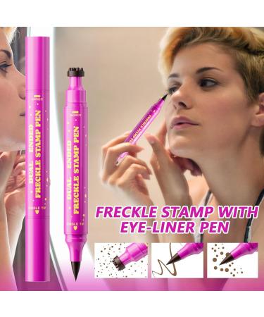 Naqqios Fake FrecklesFace Pen for Dots Waterproof 2 in 1 Fake Freckles Stamps Eyeliner Long Lasting for Skin Care and Beauty Women and Girls Natural Look Social - Buy Online on GoSupps.com