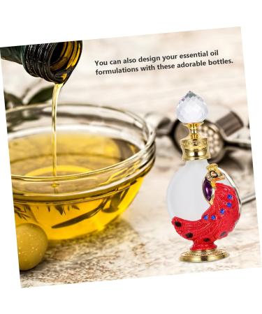 SOESFOUFU 1pc Peacock Essential Oil Bottle Liquid Bottle Perfume Dropper Bottle Glass Perfume Bottle Women Perfume Bottle Liquid Holder Liquid Dispenser Glass Empty Holder 3.1x10.5cm Red - Buy Online on GoSupps.com