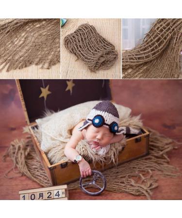 Zhangyo Newborn Photography Prop - Chunky Burlap Layer Net Hessian Jute Backdrop Blanket for Stunning Baby Photos - Buy Online on GoSupps.com