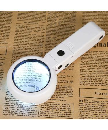 Magnifier LED Handheld Magnifying Glass with Light Large Portable Desktop Magnifier Large Portable Illuminated Magnifier Magnifying Glass for Reading - Buy Online on GoSupps.com
