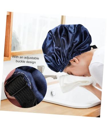 Adjustable Buckle Silk Night Cap Set - 2pcs Tibetan Green Women's Spa & Shower Bonnets - Buy Online on GoSupps.com