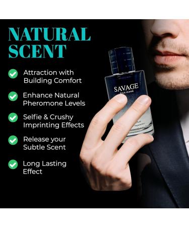 Savage for Men - 3.4 Fl Oz + Travel Spray 35ml Cologne | Impression of Sauvage | Masculine Scent for Daily Use (Pack of 2) - Buy Online on GoSupps.com