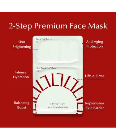 Ultra Floral Leaf 2-Step Mask Set - Brightening & Hydrating Korean Face Masks (5 Pack) for All Skin Types | Moisturizing & Anti-Wrinkle - Buy Online on GoSupps.com