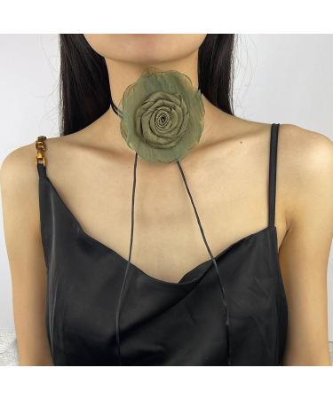 SOUTHJIELING Vintage Floral Choker Necklace - Chic Gothic Flower Neckband in Purple for Trendy Fashion - Buy Online on GoSupps.com