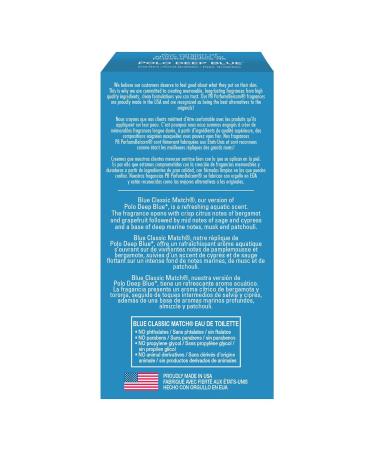 PB ParfumsBelcam Blue Classic Match CM Eau De Toilette Spray Our Version of a Designer EDT 75 ml - Buy Online on GoSupps.com