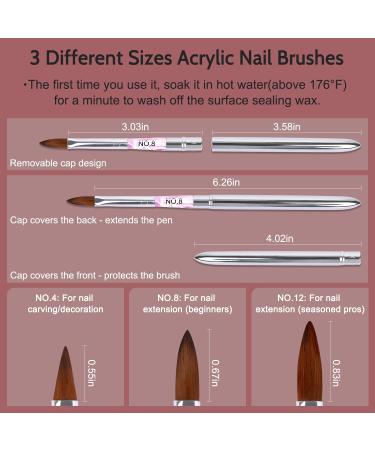 Acrylic Nail Kit: Lavender Violets 12 Colours Nude Pink Glitter Set for Nail Extension - Beginner Kit - Buy Online on GoSupps.com