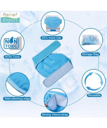 Relief Expert Reusable Gel Ice Pack for Back Injuries - Cold Compress for Lower Back Pain Relief - Flexible Hands-Free Design - Blue - Buy Online on GoSupps.com