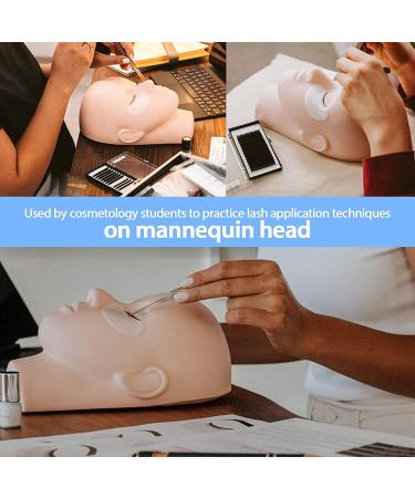 LANKIZ Eyelash Extension Kit for Beginners - Mannequin Head Practice Set with Individual Lashes, Glue, Tweezers and Training Lashes - Buy Online on GoSupps.com