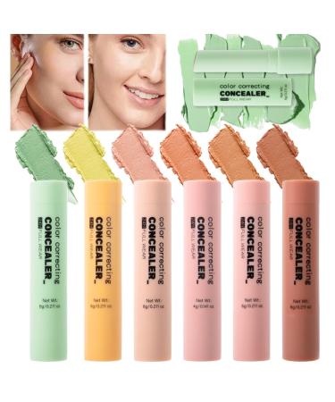 Concealer Stick Makeup | 6 Shades Full Coverage Concealer | Face Neutralizer for Finished Skin Types Natural Camoufle Blemishes