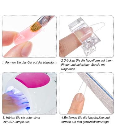 10 Pieces Polygel Nail Clippers - Quick Construction Nail Extensions | Transparent Polygel Tools for ECommerce - Buy Online on GoSupps.com
