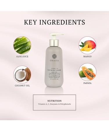Onesta Plant-Based Curl Defining Cr me for Curly Hair - 8 oz (Pack of 1) - Buy Online on GoSupps.com