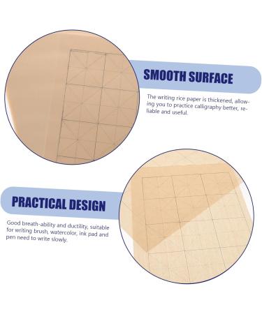 NUOBESTY 100 Sheets Grid Daily Lesson Paper Rice Paper Chinese Calligraphy Practice Paper Xuan Paper Ink As Shown 3 0.01X23X33CM - Buy Online on GoSupps.com