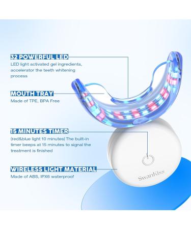 Teeth Whitening Kit - 35% Carbamide Peroxide LED Light & Gel Pens for Fast Home Results | Sensitive Teeth Stain Remover - Buy Online on GoSupps.com